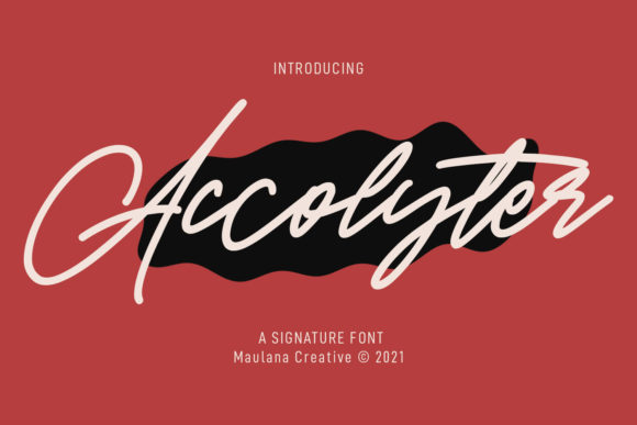 Accolyter: A Stylish Handwritten Font