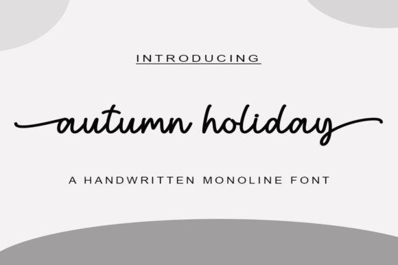 Autumn Holiday Font for Business