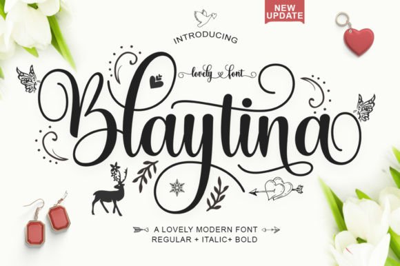 Blaytina: A Romantic Script Font for Elegant Design