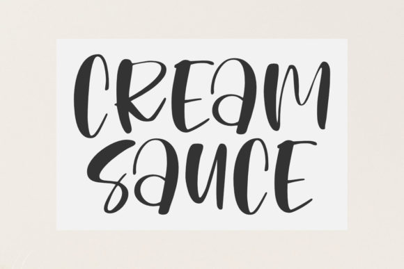 Cream Sauce: A Font for Creative Campaigns