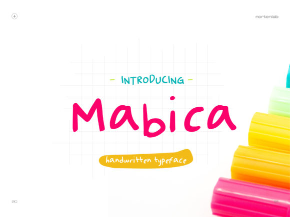 Mabica: A Handwritten Font for Creative Publishing