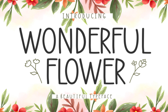 Wonderful Flower Font for Web Design